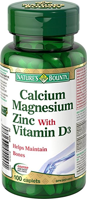 Nature's Bounty Calcium Magnesium Zinc, 100 Count