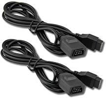 Controller Extension Cable Compatible For Sega Genesis [2 Pack] 6 Feet – 1.8m by EVORETRO