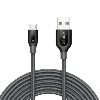 Anker PowerLine Micro USB 10ft The Premium Fastest Most Durable Cable Kevlar Fiber and Double Braided Nylon for Samsung Nexus LG Motorola Android Smartphones and More