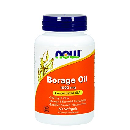 NOW Borage Oil 1000 mg,60 Softgels