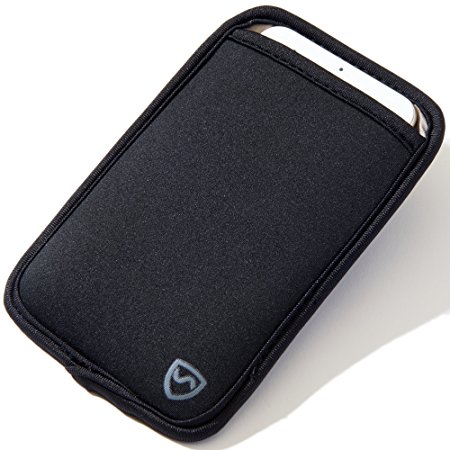 SYB Phone Pouch, Cell Phone EMF Protection Sleeve for Phones up to 8.3cm Wide (Black)