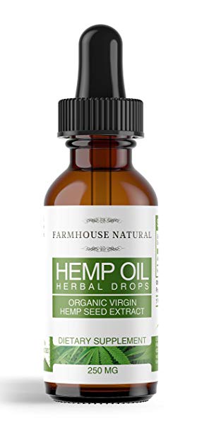 Hemp Oil Herbal Drops | Organic Virgin Hemp Seed Extract | Rich in Omega 3 & 6 | Dietary Supplement | Pain, Inflammation, Anxiety Relief | Good for Heart & Skin | Peppermint Flavored