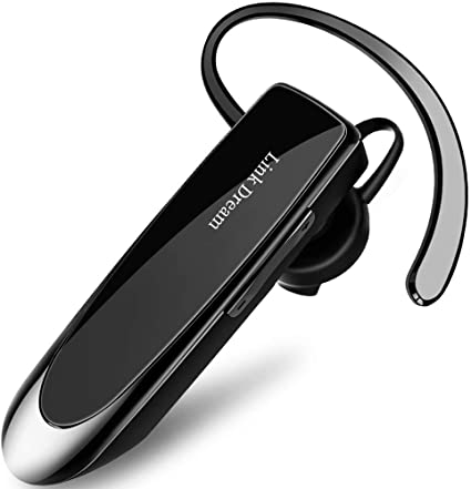 Link Dream Bluetooth Earpiece for Cell Phones Wireless V5.0 Hands Free Headset Noise Canceling Mic 24Hrs Talking 1440Hrs Standby Compatible with Mobile Phone Tablet Laptop for Work from Home Driver