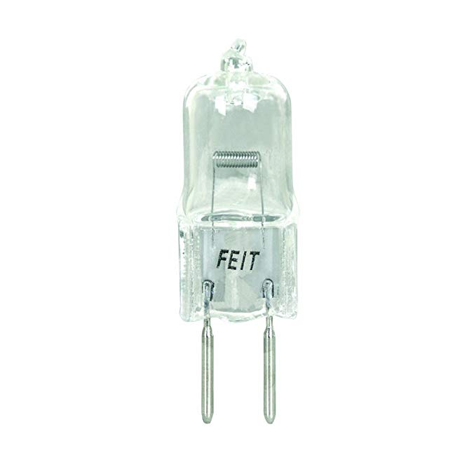 Feit Electric BPQ25/G8 25-Watt Bi-Pin T-4 Clear Halogen, Single Bulb
