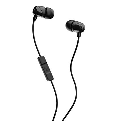 Skullcandy Jib in-Ear Noise-Isolating Earbuds with Microphone and Remote for Hands-Free Calls, Lightweight, Stereo Sound and Enhanced Base, Wired 3.5mm Jack, Black