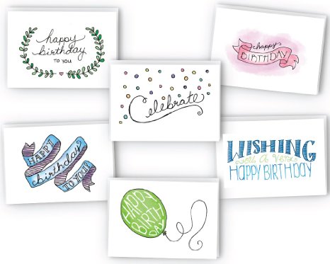 Happy Birthday Cards Variety Pack - 24 Cards and Envelopes