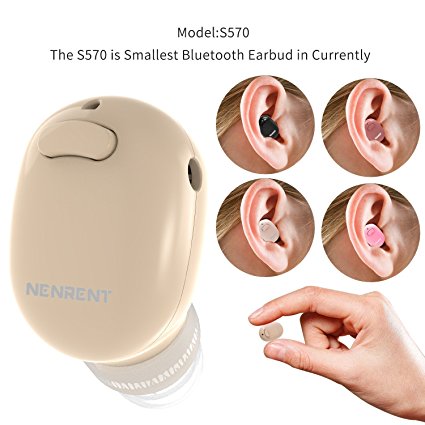 Bluetooth Earbud, EZ Generation Wireless V4.1 Bluetooth Headphone Earphone with Built-in Mic and 6 Hour Playtime Wireless Earbud Hands-Free Call for iPhone and Android Devices-Khaki(One Piece)