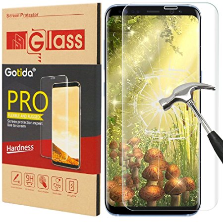 Galaxy S8 Plus Screen Protector,Samsung Galaxy S8 Plus Tempered Glass Screen Protector,Gotida S8 Plus Full Coverage Screen Protector for Galaxy S8 Plus Clear HD Anti-Bubble Film (05)