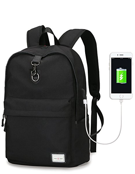 Laptop Backpack，Upoalker Anti-theft Travel laptop backpack with USB Charging Port School Bookbag for College Travel Backpack designed for 15.6-Inchand Notebook