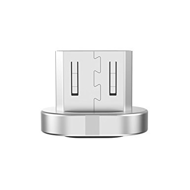 Wsken Micro USB Cable Magnetic Plug Fast Charger Adapter Connector for Android (Silver)