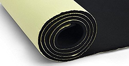 Primode sponge Neoprene Roll, With Adhesive Bottom, For Multi Purpose Use, 1/4” Thick X 14” Wide X 58” Long
