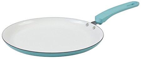 Blue Crepe Pan with Non Stick Cookware by Upstreet – designed flat pan for crepes, tortillas, and pancakes