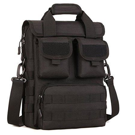 FlyHawk Tactical Molle Pouch Crossbody Bags,Backpack Handbag Shoulder Bag Satchel with Strap