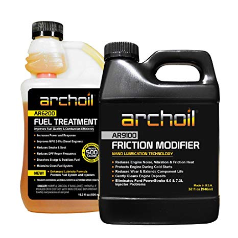 Archoil Performance Kit P-2 for All Vehicles - 32oz AR9100 Friction Modifier   16.9oz AR6200 Fuel Treatment