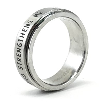 Phil 4:13 I Can Do All Things through Christ Spinner Ring