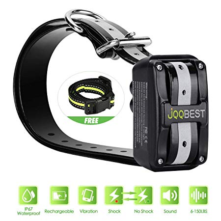 Bark Collar [ Newest 2019 Version ] Rechargeable Shock Training Collar with IP67 Waterproof and Smart Detection Module w/Triple Anti Barking Modes: Beep/Vibration/Shock for Small/Medium/Large dog