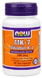 Now Foods Vitamin K-2 MK7 Veg Capsules 100 mcg 60 Count