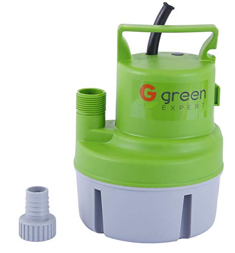 Green Expert 203617 1/6 HP Portable Submersible Utility Pump with 1056 GPH Flow Efficiently for Water Removal Basement Flood Drainage Pump