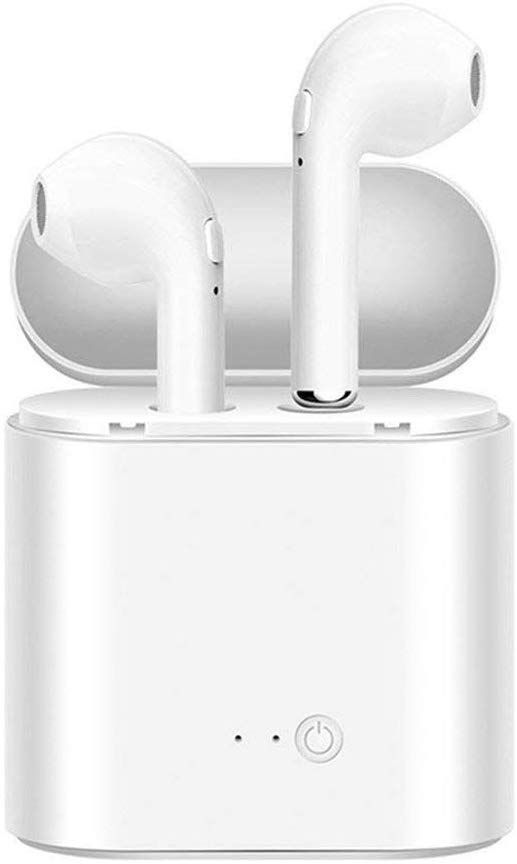 Wireless Earbuds, Bluetooth Headphones Mini in-Ear Headsets Sports Noise Canceling Earphone with Built-in Microphone and Portable Charging Case, Compatible with Airpod Android/iPhone/PC (White)