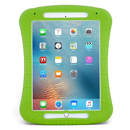 iPad Air 2 Case, iXCC Shockproof Silicone Protective Case Cover for Apple 2014 iPad Air 2 [Drop Proof, Kids Proof, Shock Proof, Anti slip] - Green