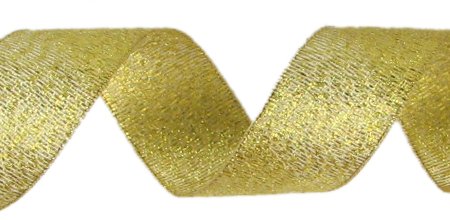 HipGirl 25-yards 1" Gold Glitter Metallic Sparkle Premium Ribbon for Crafters, Wedding, Home Deco, Christmas Holiday Gift Wrapping, Card Making, Cheerleader Hair Bows, Floral Design