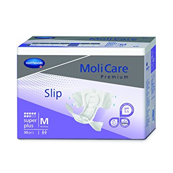 Molicare Super-Plus Briefs with Curly Fiber, Medium, 30 Pack