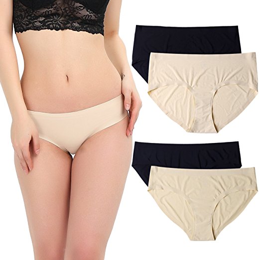 Women's Edge Invisible Hipster Comfort Micro Nylon Seamless Panties Underwear Briefs
