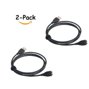 Fitbit Charge HR Charger QIBOX Replacement USB Charging Cable for Fitbit Charge HR Wireless Activity Wristband 3FT 81cm 2-Pack