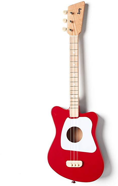 Loog Mini Acoustic Guitar for Children and Beginners, (Red)