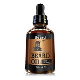Beard Oil and Conditioner-100 Organic Pure Raw Unrefined Cold-Pressed Jojoba Oil and Argan Oil-Softens Beard Relieves Itchiness Conditions Skin-Lifetime Guarantee-Fragrance Free-Glass Bottle with Glass Dropper Environmentally Friendly-100 Money Back Guarantee  Love It Or Its Free Best Organic Beard Oil among beard oils Natural beard oil