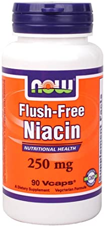 Now Foods Niacin, 90 Caps FLUSH FREE 250 mg