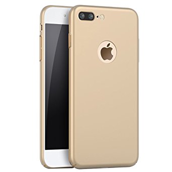 iPhone 7 Plus Case,SNOW WI - Smoothly Shield Skin Shockproof Ultra Scratch Resistant Whole body protection for Apple iphone 7 Plus Cover (5.5 inch) (Silky Gold)