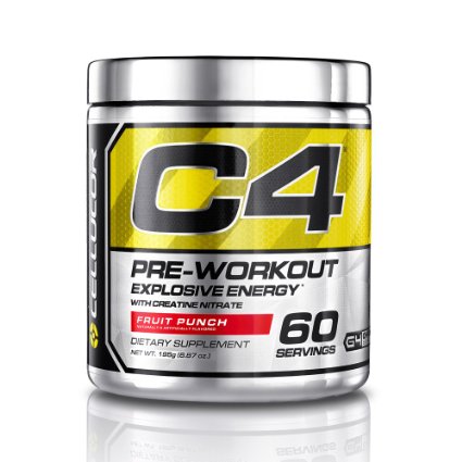 Cellucor C4 Pre Workout Supplements with Creatine Nitric Oxide Beta Alanine and Energy 60 Servings Fruit Punch