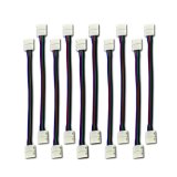 Zitrades 10PCS LED 5050 RGB Strip Light Connector 4 Conductor 10 mm Wide Strip to Strip Jumper