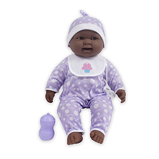 JC Toys Lots to Cuddle Babies African American 20-Inch Purple Soft Body Baby Doll and Accessories Designed by Berenguer