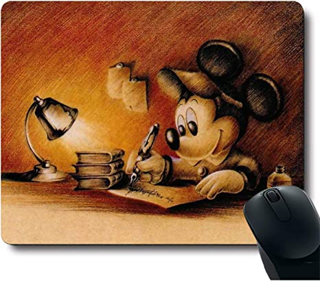 Classic Cute Character Vintage Design The Color of The Ancient Books Yellow Unique Design Mouse Pad