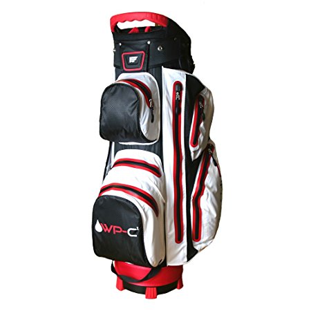 Founders Club Waterproof 14 Way Divider Cart Bag Light Weight Red White Black