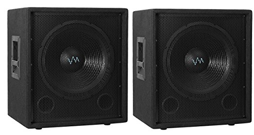 2) NEW VM Audio VAS15SUB 15" 1500 Watt Passive Sub DJ Speaker Subwoofer (Pair)