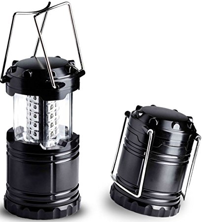 Ultra Bright Water Resistant Collapsible Camping Lantern， BENERAY Multi Purpose Lightweight - Portable LED Lantern Flashlights with 3 AA Batteries - Black