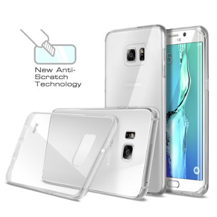 S6 Edge Plus Case, Profer [Anti-Scratches] and [Drop Protection] Soft TPU Gel [Ultra Slim] Premium Flexible?Soft Bumper Rubber Protective Case Cover for Samsung Galaxy S6 Edge Plus (Clear)