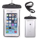 Mini-Factory Waterproof Case for Apple iPhone 6 Plus 6 5S 5C 5 4S 4 Samsung Galaxy S6 S6 Edge S5 S4 S3 Galaxy Note 4 3 2 1 HTC M9 M8 M7 LG G2 G3 - Black Universal Waterproof Pouch Cell Phone Dry Bag with Crystal Clear Window  Full Touch screen functionality  IPX8 Certified to 100 Feet 30 meters  Fits All Large Smartphones up to 7 Inch