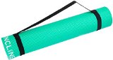 Incline Fit High Density Anti-Slip Exercise Yoga Mat Seafoam With Strap