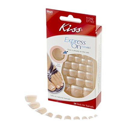 Kiss Express On Toenails Short Length (2 Pack)