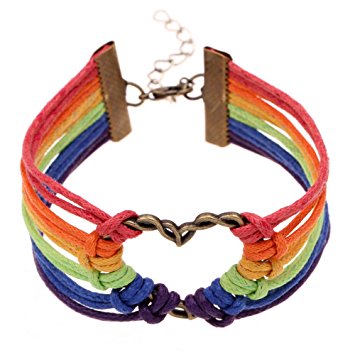 Infinity Collection LGBT Bracelet, Lesbian Pride Jewelry, Rainbow Pride Bracelet & Perfect Lesbian Gifts -Free Shipping