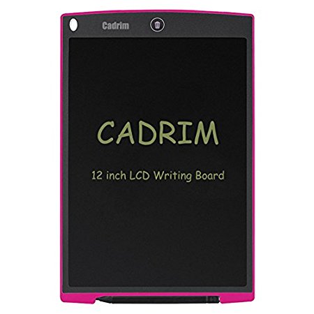 Cadrim LCD Writing Tablet, 12-Inch Rewritable Drawing Tablet,Durable Handwriting Tablet,Paperless and Eco-friendly Writing Tablet,E-writer Board ,Smart Electronic Notepad,Gift for Kids / Students / Teacher / Doctor / Designer / Business Man-Can Be Used as Message Memo / Office Notice / Whiteboard Bulletin / Quick Note / Daily Planner (Hot Pink)