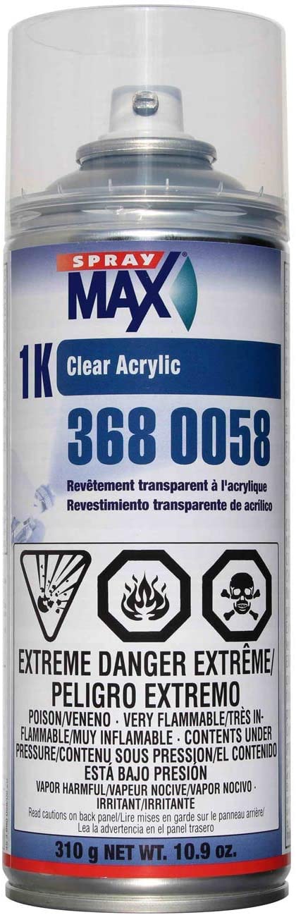 Spray max 10.6oz Aerosol 1k Acrylic Clearcoat 3680058