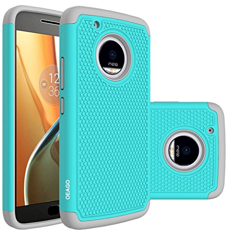 Moto G5 Plus Case, Moto G Plus (5th Generation) Case, OEAGO [Shockproof] [Impact Protection] Hybrid Dual Layer Defender Protective Case Cover for Motorola Moto G5 Plus / Moto G Plus (5th Gen) - Teal