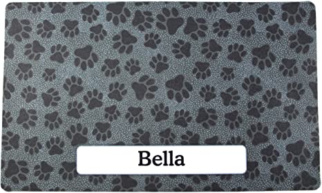 Drymate Pet Placemat Personalized, Dog Food Mat, Cat Food Mat, Pet Food Mat - Absorbent/Waterproof - Machine Washable, Durable, (USA Made)