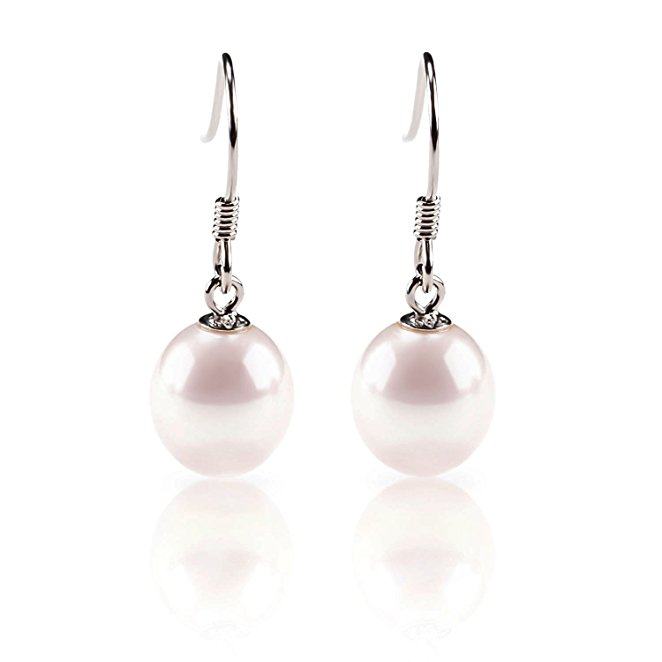 PAVOI Freshwater Cultured Pearl Earrings Dangle Studs - AAA Handpicked Quality