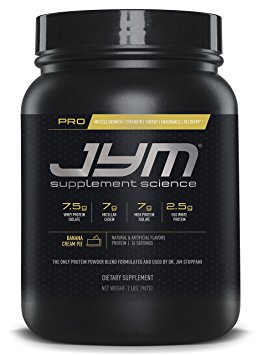 JYM Supplement Science, PRO JYM, An optimal Blend of Whey, Casein, and Egg Proteins, Banana Cream Pie, 2lb Protein